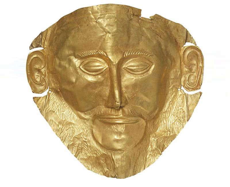 The Death Mask of Agamemnon, via The National Archaeological Museum, Athens