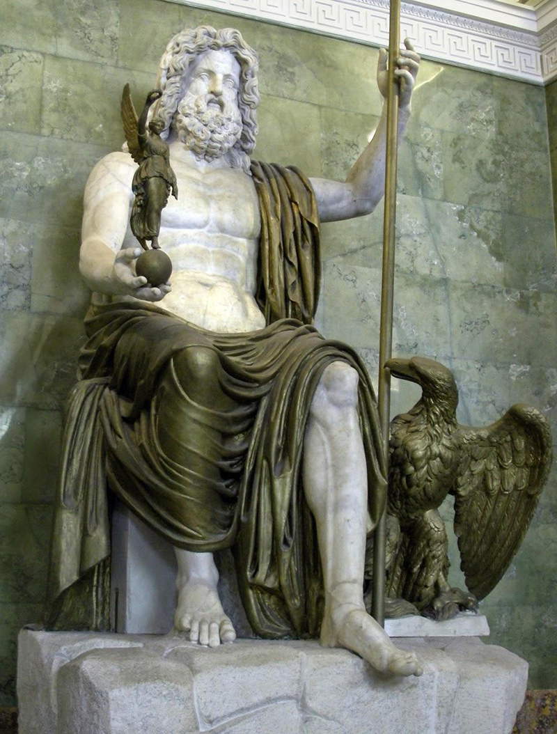 A later copy of the statue of Zeus at Olympia, via The Archaeology News Network