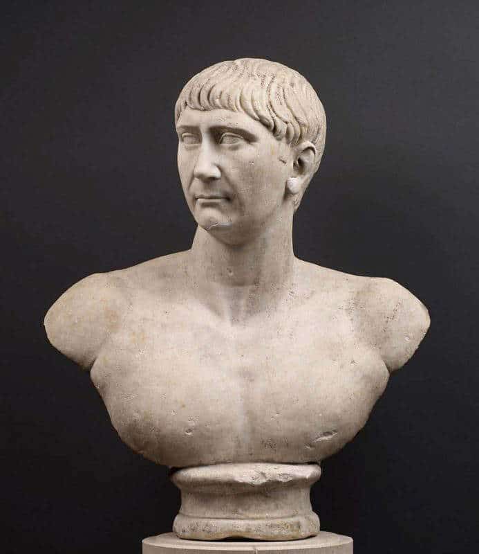 portrait bust emperor trajan