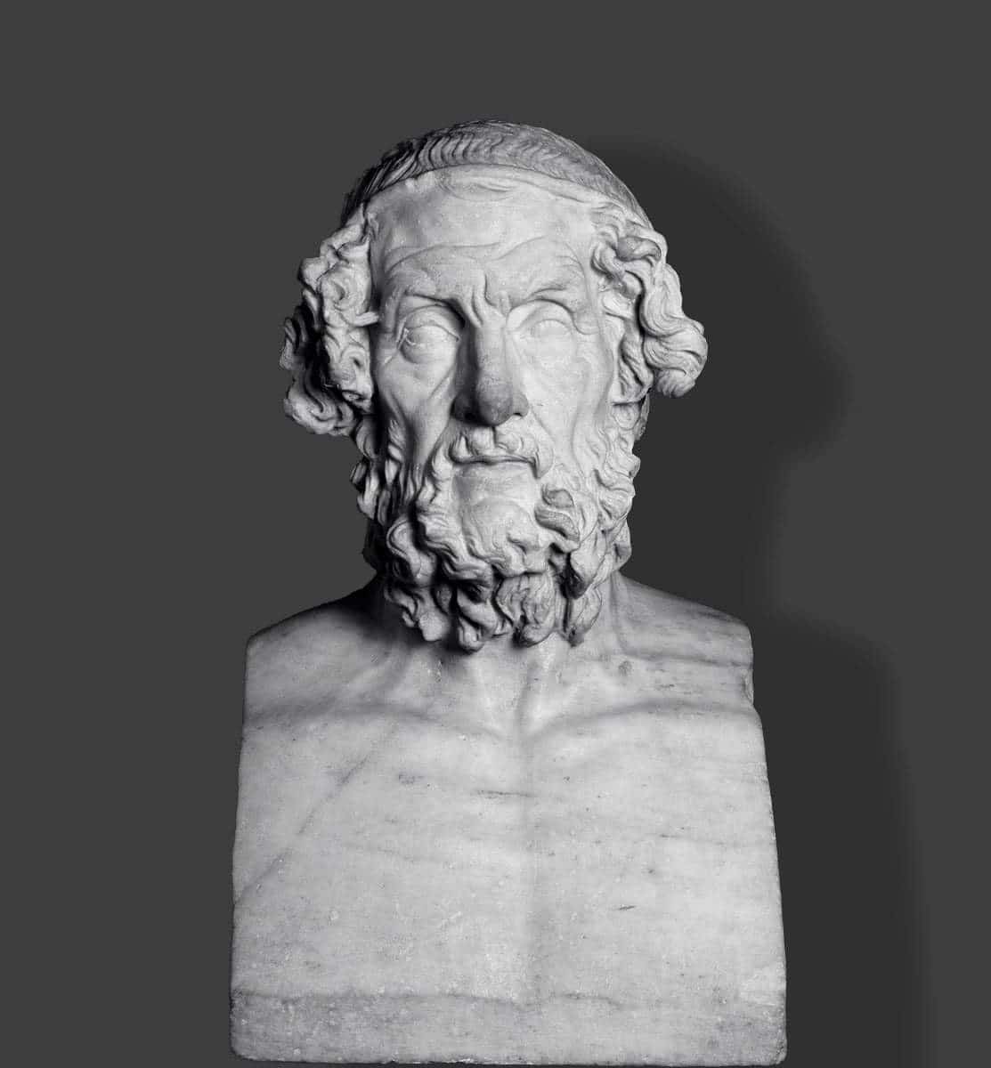 homer marble bust