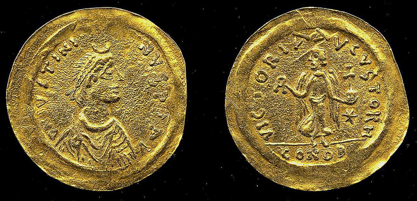 coin justinian spain