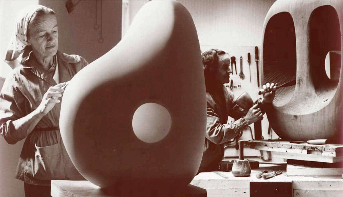 Barbara Hepworth sculptures studio