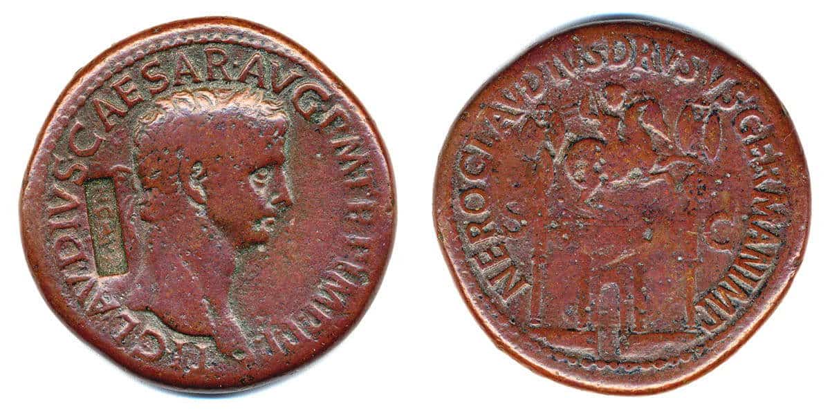 sestertius claudius coin