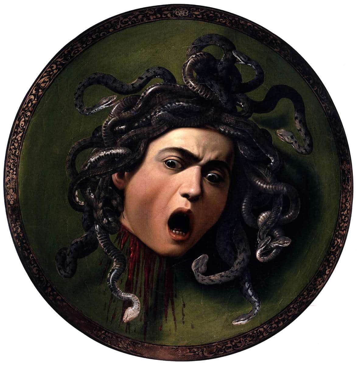 caravaggio medusa gorgon uffizi