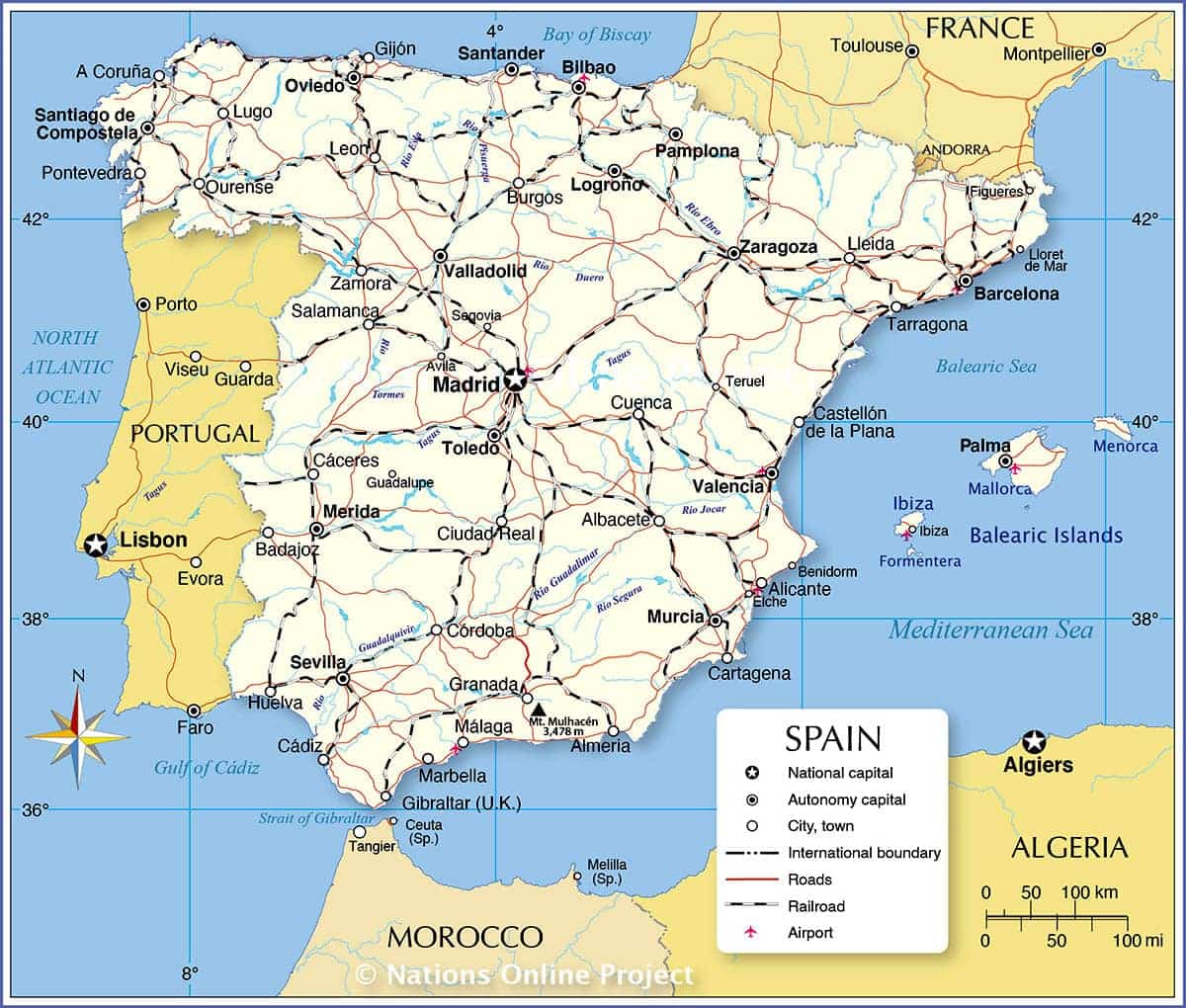 map of spain regions