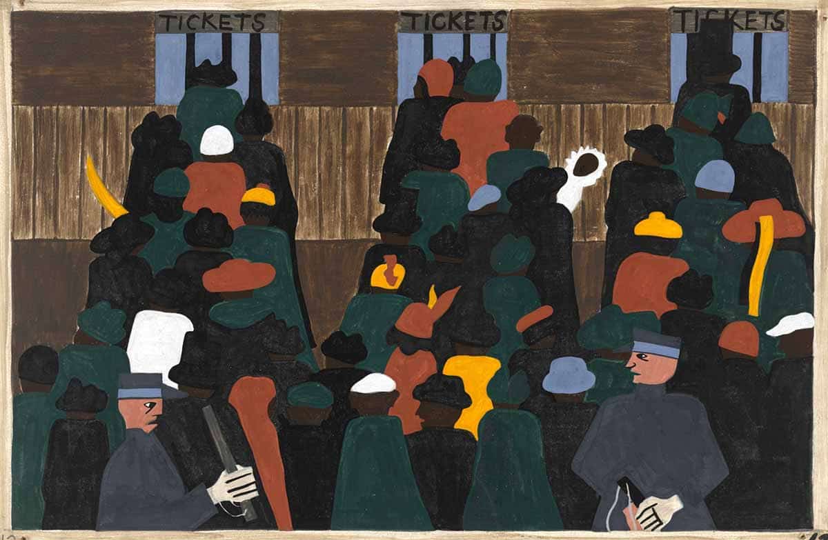 jacob lawrence migration series train