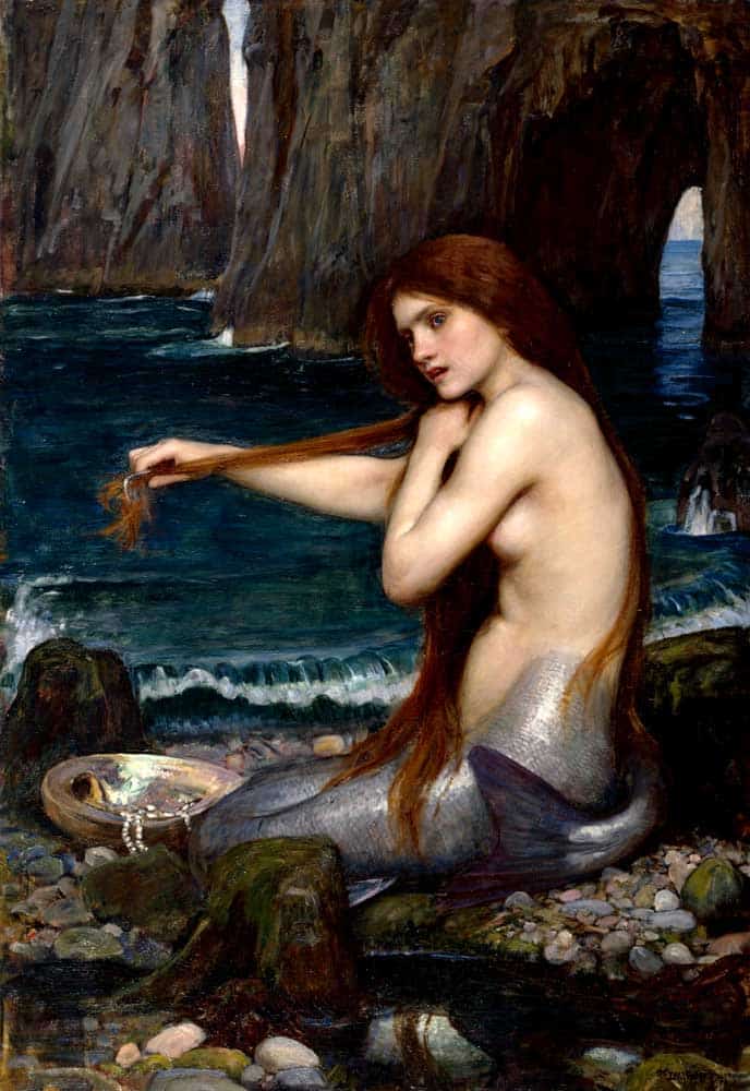 mermaid painting sea monster