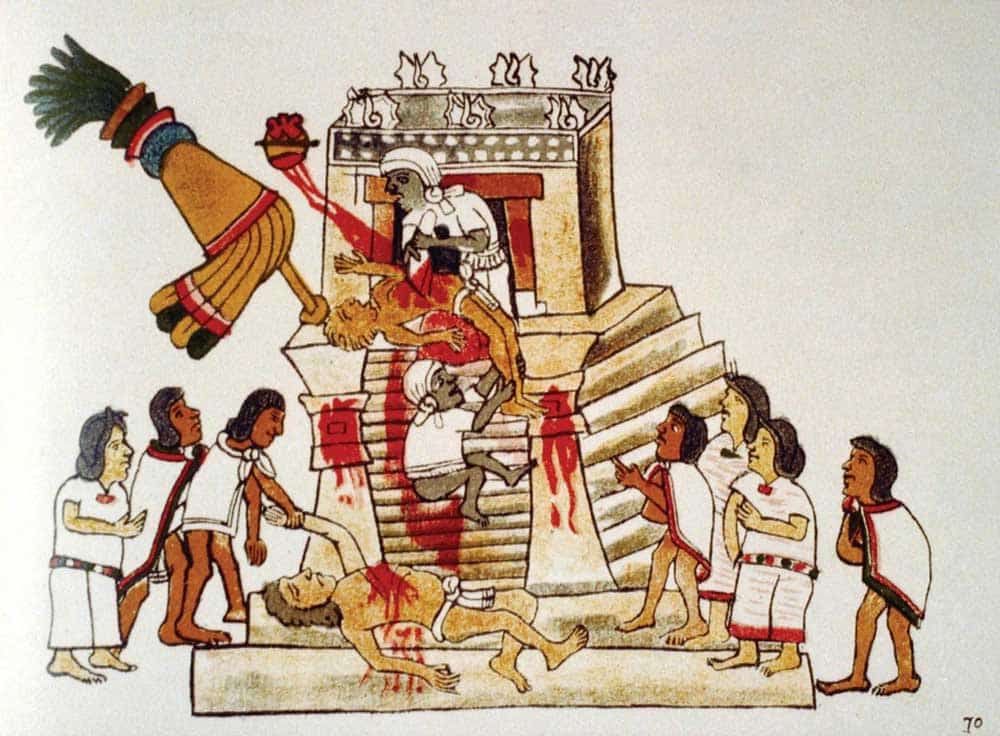 aztec sacrifice depiction