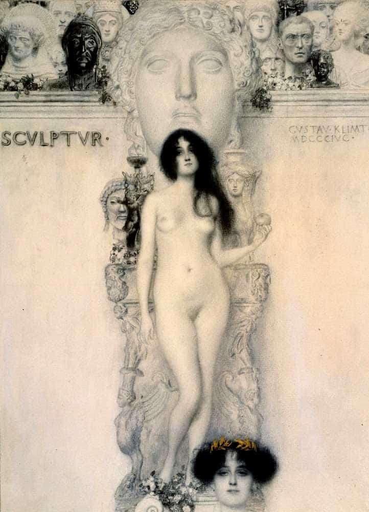 gustav klimt allegory of sculpture