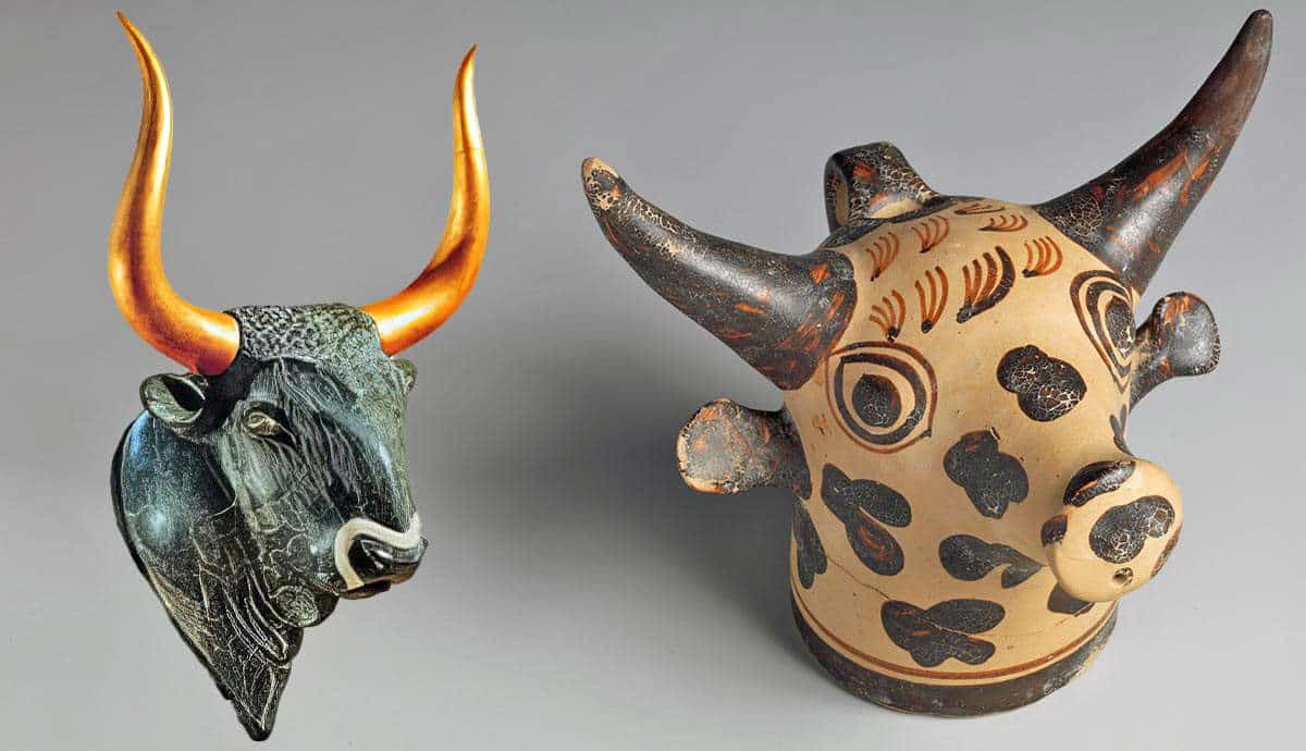 bull head rhyton knossos minoan