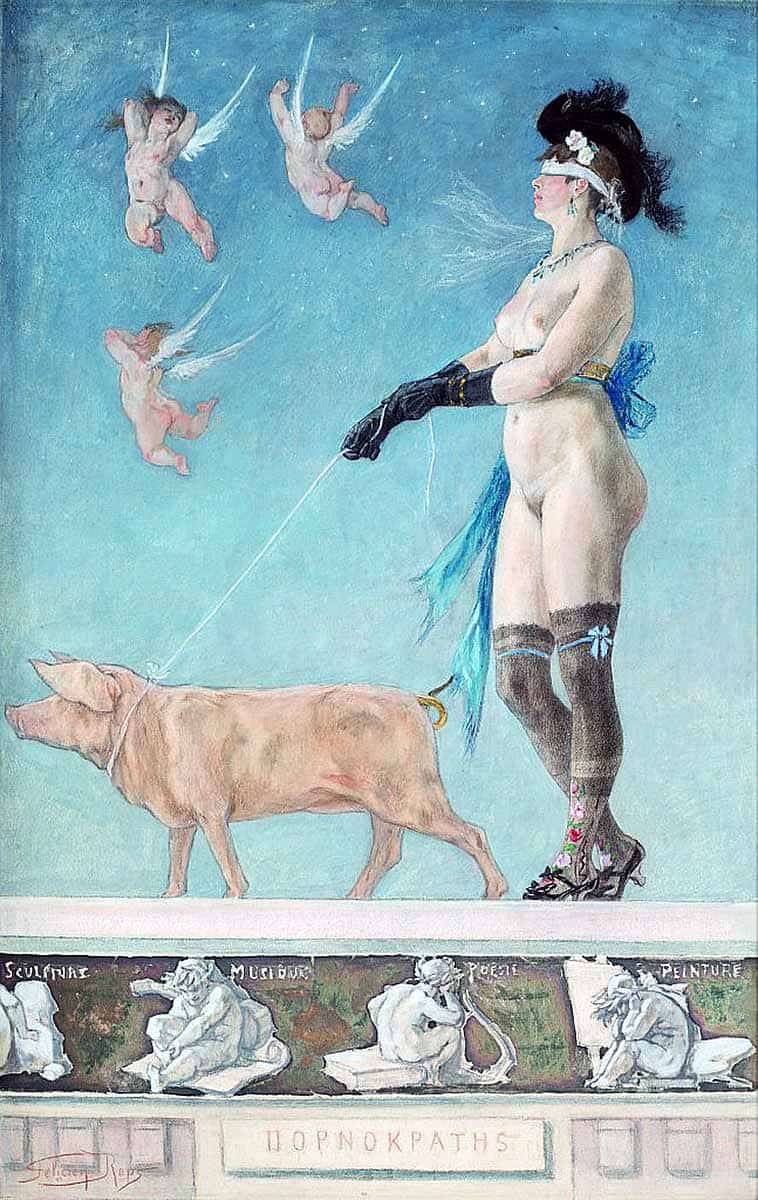 felicien rops pornocrates painting