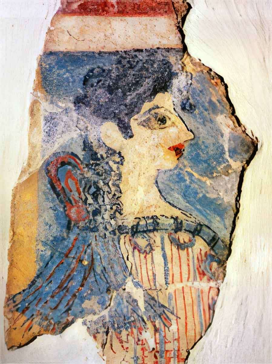 parisian woman fresco knossos