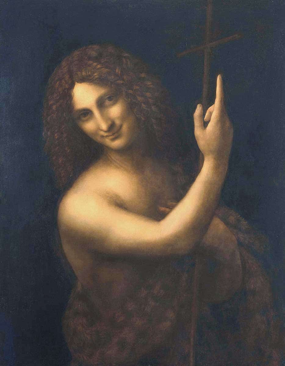 Saint John the Baptist, by Leonardo da Vinci, 1513-1516. Source: Louvre Abu Dhabi