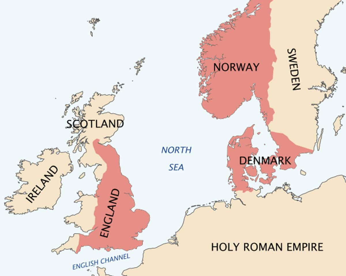 cnut north sea empire map