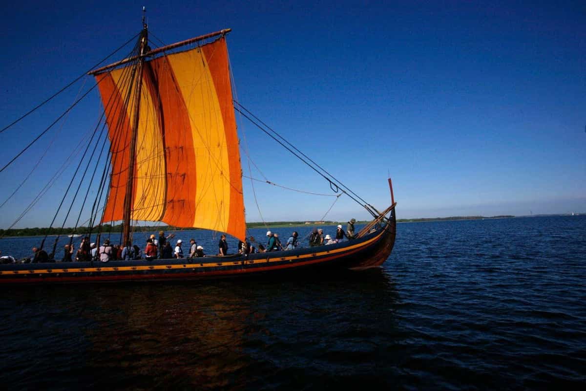 reconstructed viking ship