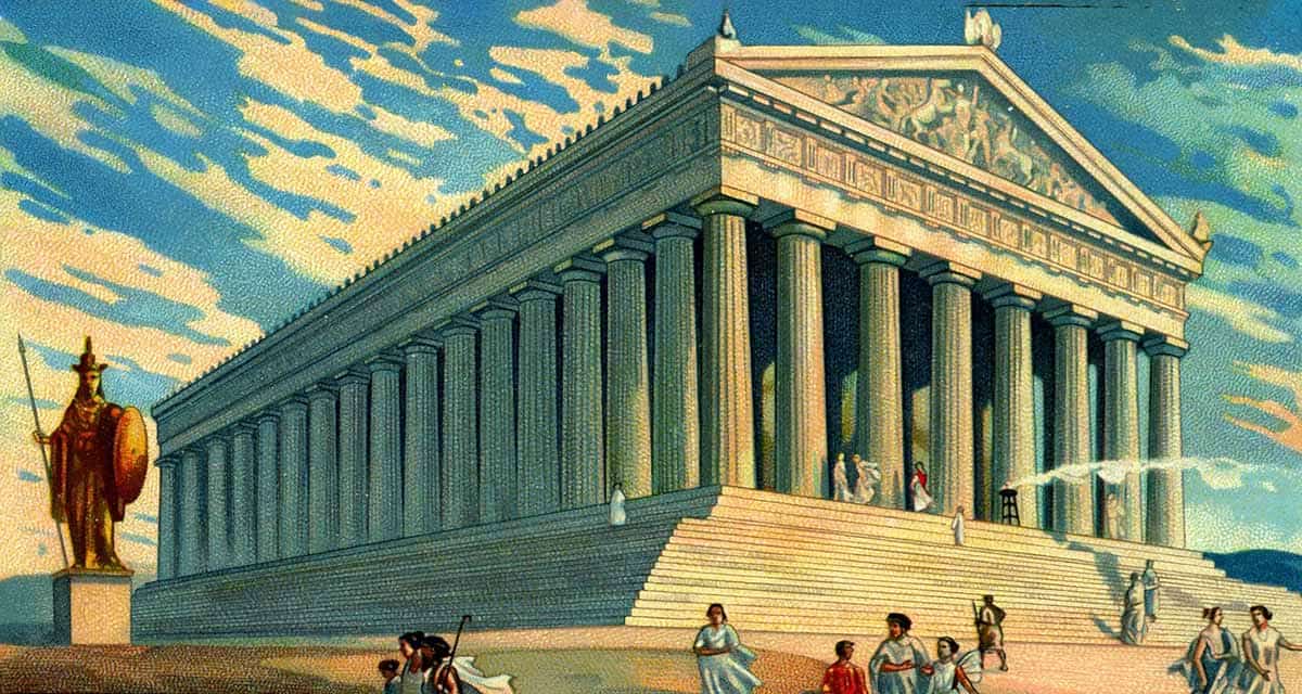 Illustration of the Parthenon as it looked in its heyday. Image: needpix.com