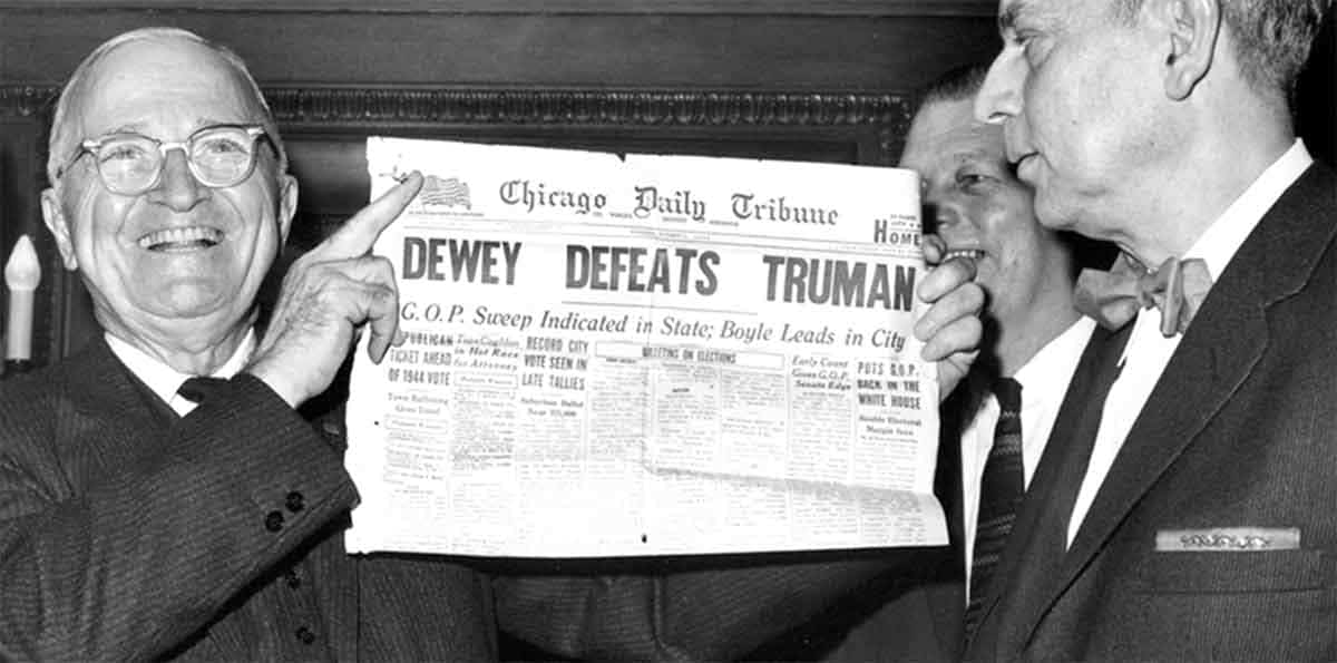 dewey defeats truman 1948 headline