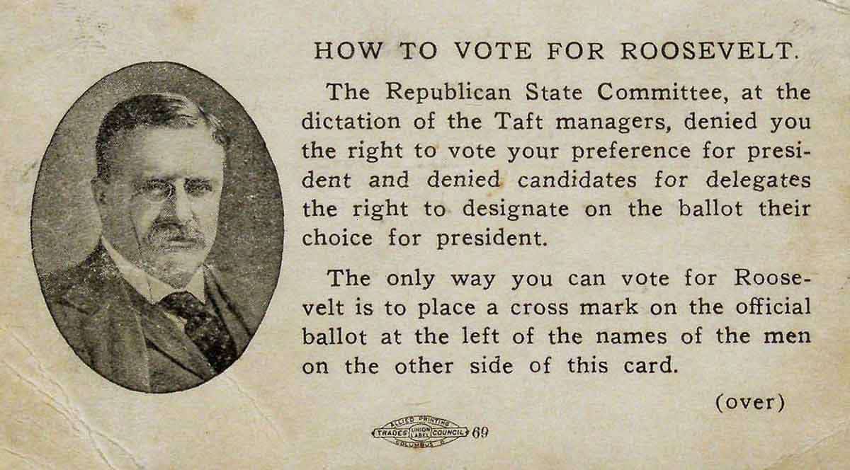 teddy roosevelt 1912 campaign