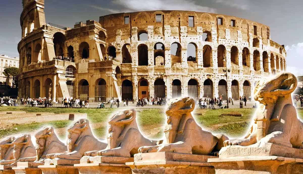 colosseum rome karnak temple luxor