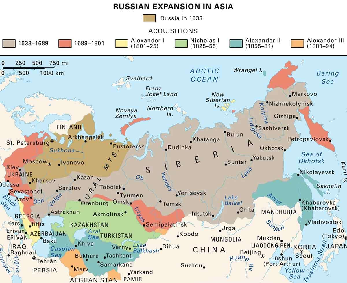 russian expansion in asia