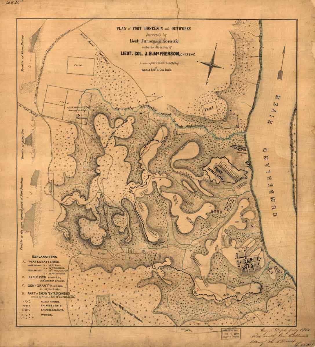 Fort Donelson map NPS