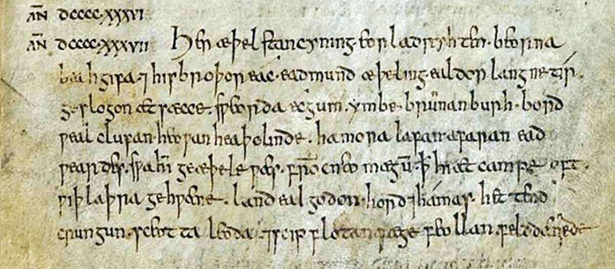 brunanburh entry anglo saxon chronicle