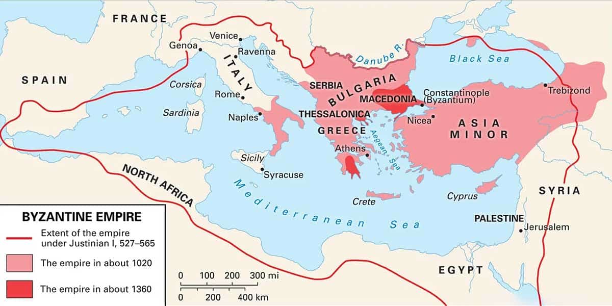 byzantine empire map