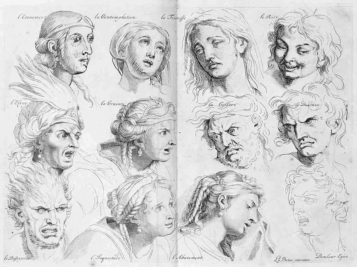 testelin expressions faces drawing