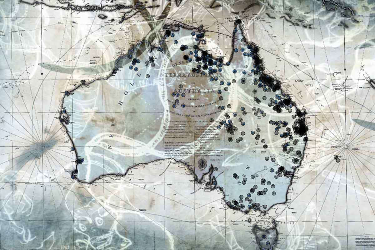 map frontier wars australia