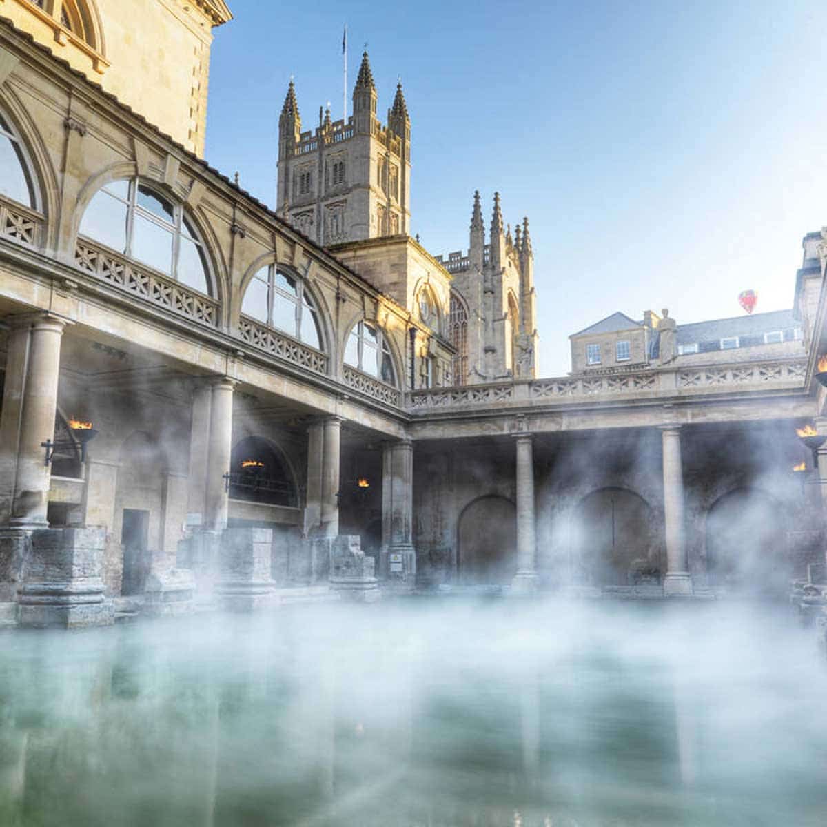 roman city bath ruins