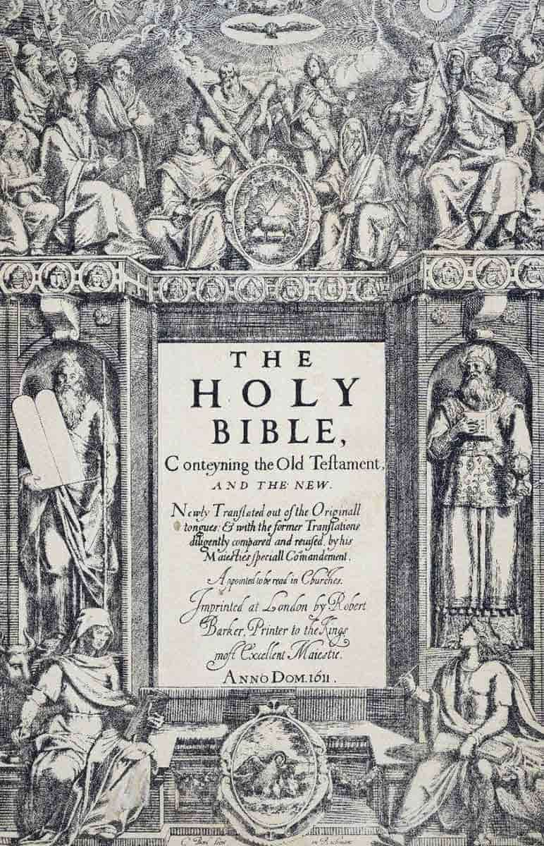 king james bible front piece