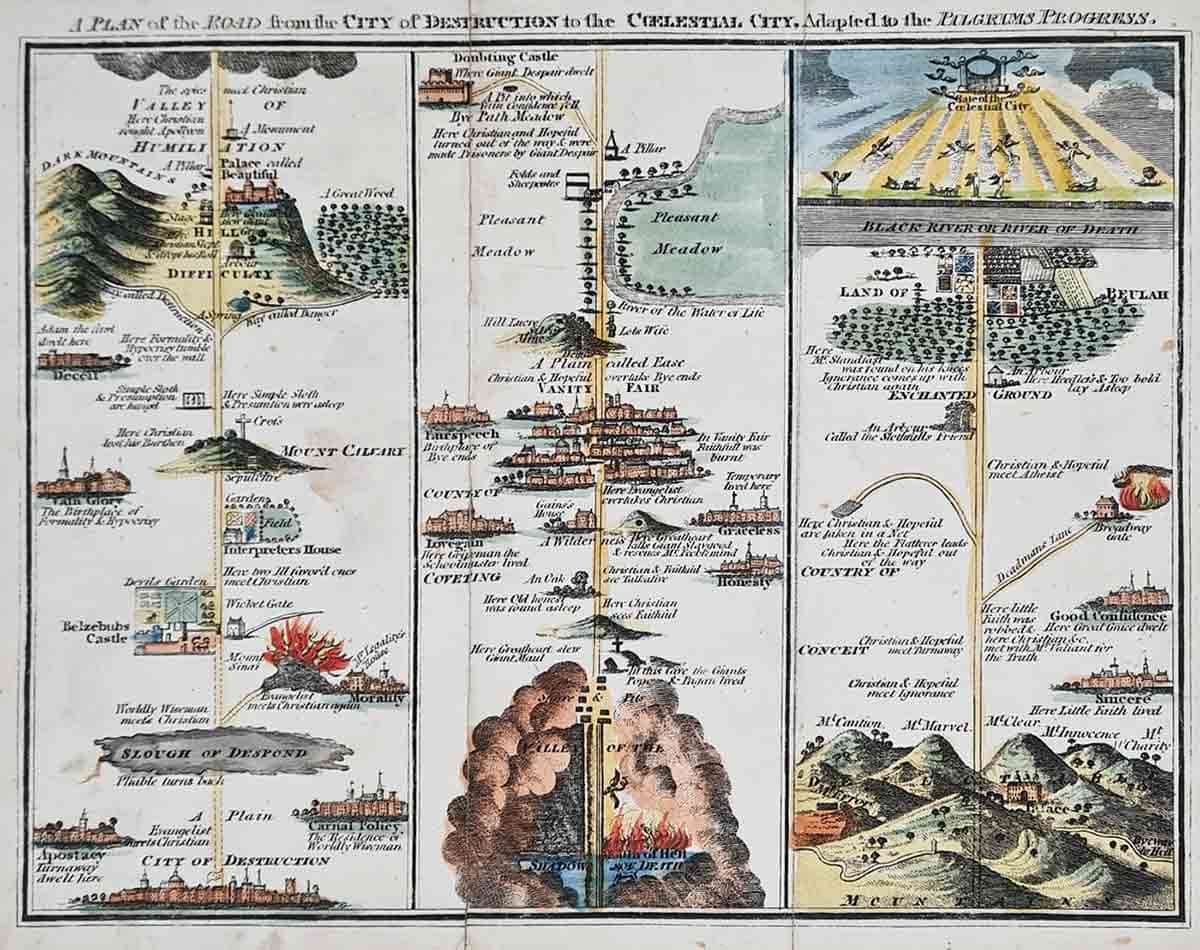 pilgrims progress road map bunyan